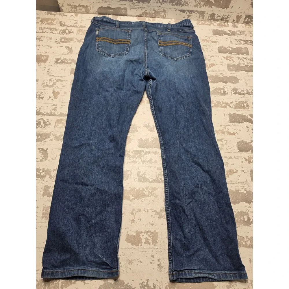 Cinch Mens Blue Denim Bootcut Jeans 40x30 Medium Wash MB98034018
